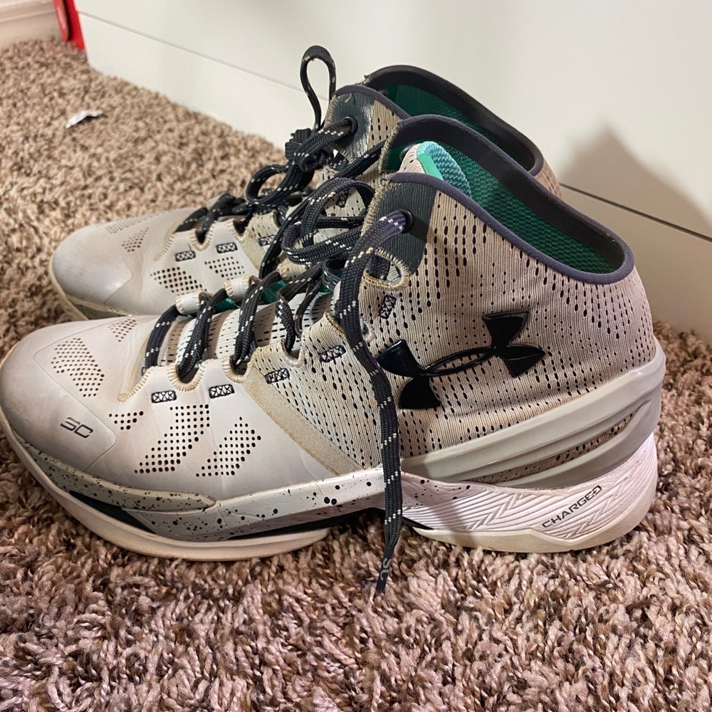 Size 9 - Under Armour Curry 2 The Storm Grey Men Basketball Shoes